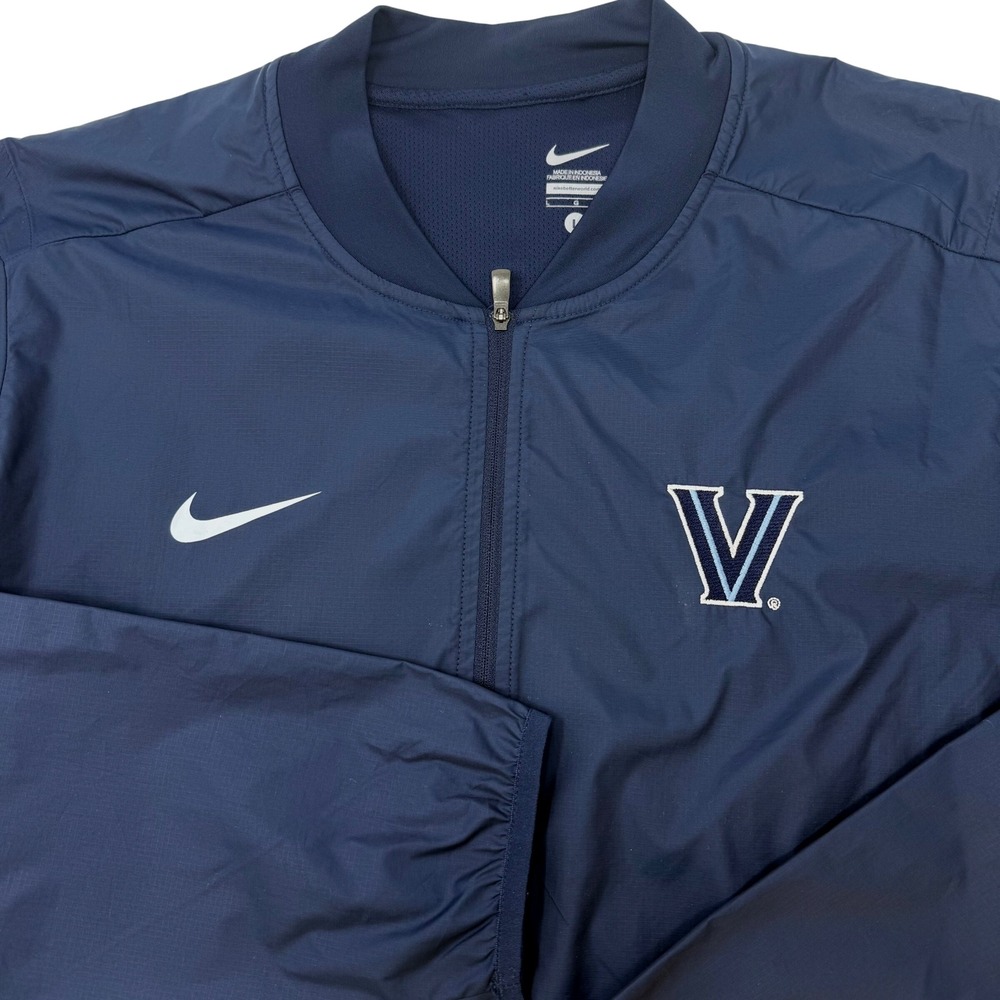 Nike Villanova Wildcats Mens Large Navy Blue 1/4 Zip Windshirt 746950-419